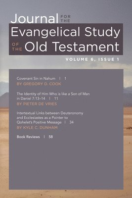 bokomslag Journal for the Evangelical Study of the Old Testament, 6.1