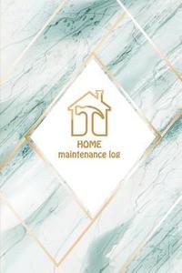 bokomslag HOME Maintenance log: Green marble cover Home Maintenance Log diary for a template to keep track of renovation repairs and service for Home,