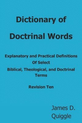 bokomslag Dictionary of Doctrinal Words