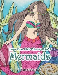 bokomslag Large Print Adult Coloring Book of Mermaids
