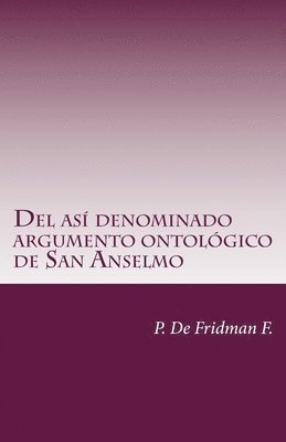 bokomslag Del as denominado Argumento Ontolgico de San Anselmo