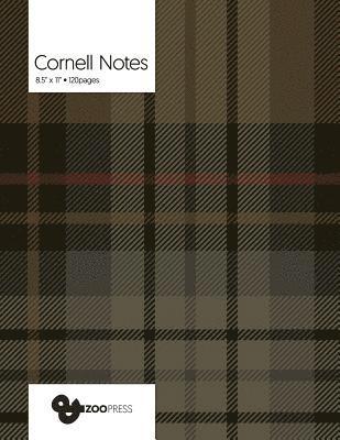 Cornell Notes: Fashion Plaid Cover - Best Note Taking System for Students, Writers, Conferences. Cornell Notes Notebook. Large 8.5 x 1