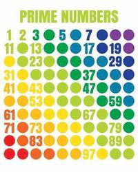 bokomslag Prime Numbers: Rainbow Dots with Primes 1-100 for Math Teachers Students 4 Square to 1 Inch Graph Paper 150 Pages 8x10