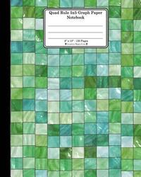 bokomslag Quad Rule 5x5 Graph Paper Notebook. 8 X 10. 120 Pages. Geometric Shapes Cover: Shiny Grid Squares Tiles Design Pattern Cover. Square Grid Paper, Graph