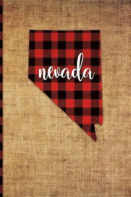 bokomslag Nevada: 6 X 9 108 Pages: Buffalo Plaid Nevada State Silhouette Hand Lettering Cursive Script Design O