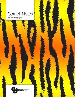 bokomslag Cornell Notes: Tiger Pattern Cover - Best Note Taking System for Students, Writers, Conferences. Cornell Notes Notebook. Large 8.5 x