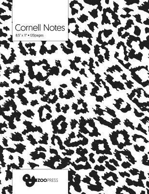 bokomslag Cornell Notes: B&W Jaguar Pattern Cover - Best Note Taking System for Students, Writers, Conferences. Cornell Notes Notebook. Large 8