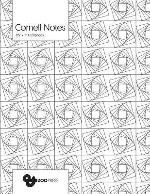 bokomslag Cornell Notes: Geometric Vortex - Best Note Taking System for Students, Writers, Conferences. Cornell Notes Notebook. Large 8.5 x 11,