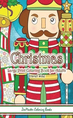 Travel Size Large Print Adult Coloring Book of Christmas 1