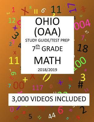 bokomslag 7th Grade OHIO OAA, 2019 MATH, Test Prep: 7th Grade OHIO ACHIEVEMENT ASSESSMENT 2019 MATH Test Prep/Study Guide