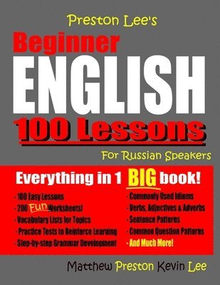 bokomslag Preston Lee's Beginner English 100 Lessons For Russian Speakers