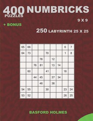 bokomslag 400 NUMBRICKS puzzles 9 x 9 + BONUS 250 LABYRINTH 25 x 25
