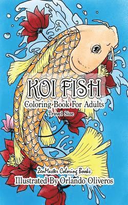 Koi Fish Coloring Book for Adults Travel Size 1