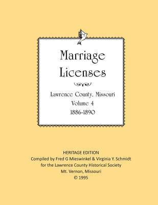 Lawrence County Missouri Marriages 1886-1890 1