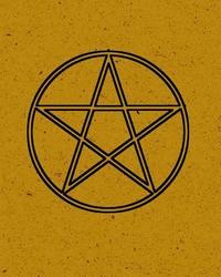 bokomslag Grimoire: Pentagram Spell Book For Witches Mages Magick Practitioners And Beginners To Write Rituals And Ingredients - Yellow Bl