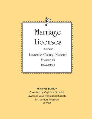 bokomslag Lawrence County Missouri Marriages 1924-1930