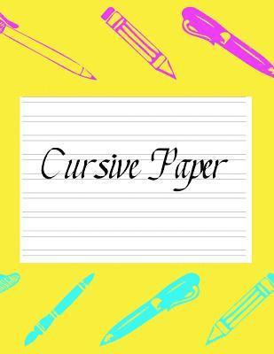 Rocks Speciality Stationery - Cursive Paper: Practice Work Book Learn To Write Script Longhand Joined Up Writing - Ideal For Third To Sixth Grade Level (Large 8.5" x 11" Size), Häftad