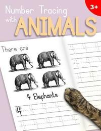 bokomslag Number Tracing With Animals: Learn the Numbers - Number and Counting Practice Workbook for Children in Preschool and Kindergarten - Lilac-Peach Cov