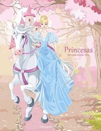 bokomslag Princesas libro para colorear 3 & 4