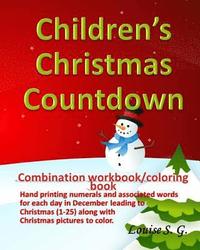 bokomslag Children's Christmas Countdown: Handprinting Workbook & Coloring Book, Numerals and Associated Word for Each Day in December Leading to Christmas (1-2