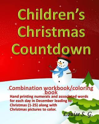 bokomslag Children's Christmas Countdown: Handprinting Workbook & Coloring Book, Numerals and Associated Word for Each Day in December Leading to Christmas (1-2