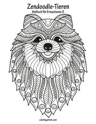bokomslag Malbuch mit Zendoodle-Tieren für Erwachsene 3