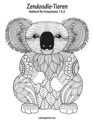bokomslag Malbuch mit Zendoodle-Tieren für Erwachsene 1 & 2