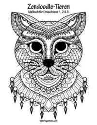 bokomslag Malbuch mit Zendoodle-Tieren für Erwachsene 1, 2 & 3