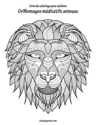bokomslag Livre de coloriage pour adultes Griffonnages méditatifs animaux 2