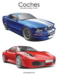 bokomslag Coches libro para colorear 1, 2 & 3