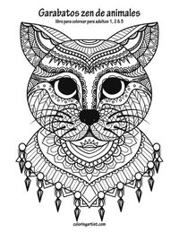 bokomslag Garabatos zen de animales libro para colorear para adultos 1, 2 & 3