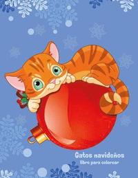bokomslag Gatos navideños libro para colorear 1