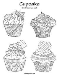 bokomslag Cupcake Libro da Colorare per Adulti 1