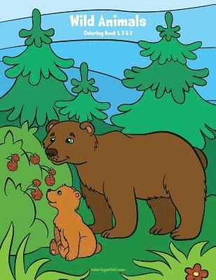 bokomslag Wild Animals Coloring Book 1, 2 & 3