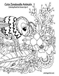 bokomslag Cute Zendoodle Animals Coloring Book for Grown-Ups 2