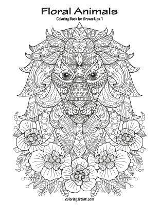 bokomslag Floral Animals Coloring Book for Grown-Ups 1