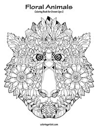 bokomslag Floral Animals Coloring Book for Grown-Ups 2
