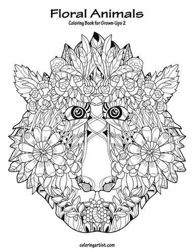 bokomslag Floral Animals Coloring Book for Grown-Ups 2