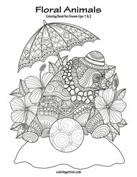 bokomslag Floral Animals Coloring Book for Grown-Ups 1 & 2