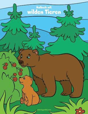bokomslag Malbuch mit wilden Tieren 1, 2 & 3