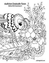 bokomslag Malbuch mit niedlichen Zendoodle-Tieren für Erwachsene 2