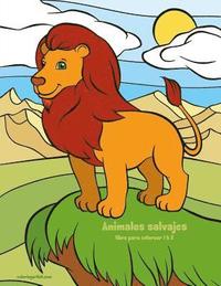 bokomslag Animales salvajes libro para colorear 1 & 2