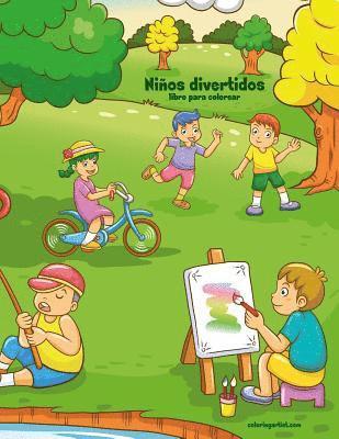 bokomslag Niños divertidos libro para colorear 1
