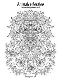 bokomslag Animales florales libro para colorear para adultos 1
