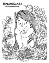 bokomslag Ritratti Doodle Libro da Colorare per Adulti 1