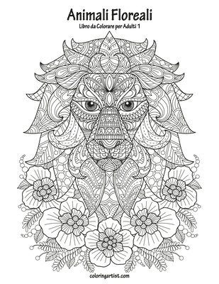 bokomslag Animali Floreali Libro da Colorare per Adulti 1