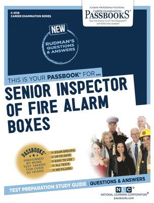 bokomslag Senior Inspector of Fire Alarm Boxes (C-2516): Passbooks Study Guide Volume 2516