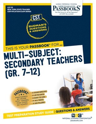 bokomslag Multi-Subject: Secondary Teachers (Gr. 7-12) (CST-33)