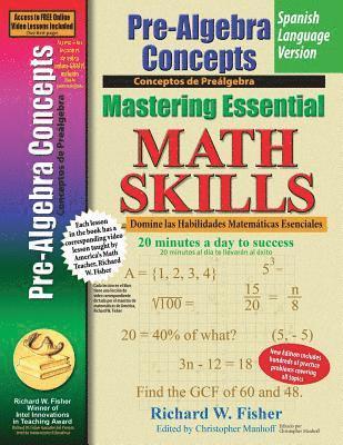 bokomslag Pre-Algebra Concepts, Mastering Essential Math Skills Spanish Language Version