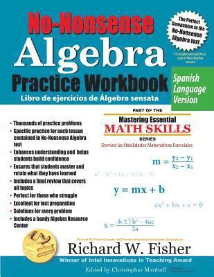 bokomslag No-Nonsense Algebra Practice Workbook, Spanish Language Version